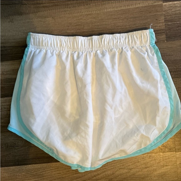 Nike Dri Fit Running Shorts White/Aqua size Small - Picture 2 of 3